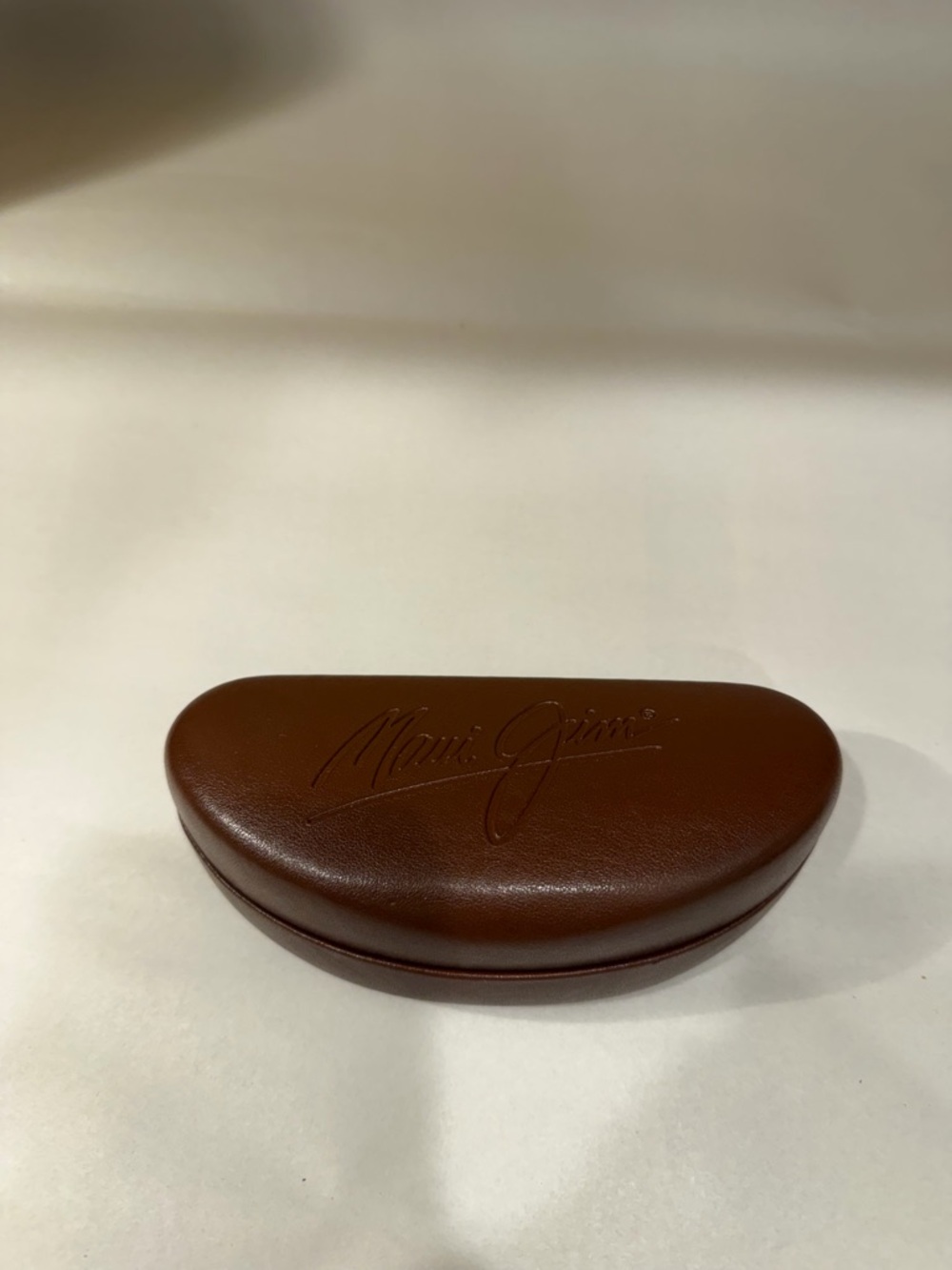 Maui Jim Chestnut Brown Leather Sunglasses Case